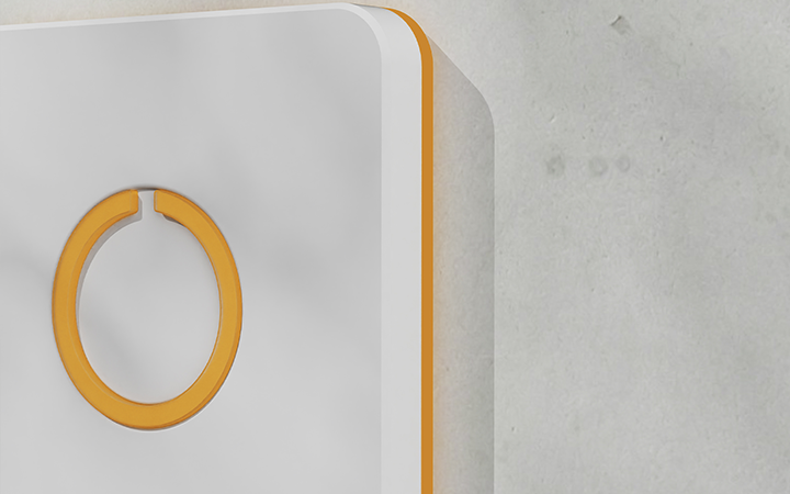 Square White Touch Doorbell Button by Luxello Door Bells Square White Touch Doorbell Button by Luxello Door Bells